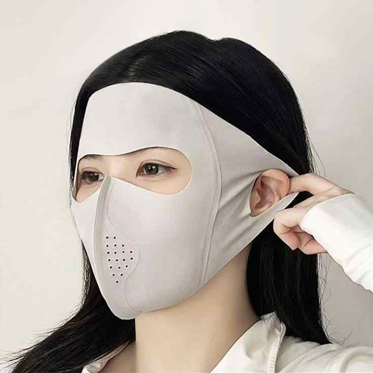 万月 无痕防晒护眼角脸基尼女夏季轻薄3d立体冰丝面罩透气显脸小口罩