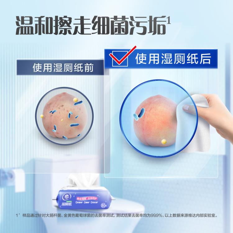 维达 【480片】湿厕纸山茶花湿纸巾家用卫生擦屁股擦走细菌-新旧随机发