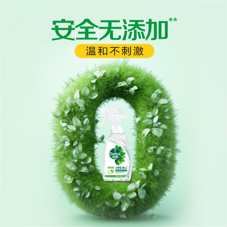Dettol 【有效灭活李斯特菌】滴露清洁除菌喷雾500ml 冰箱微波炉