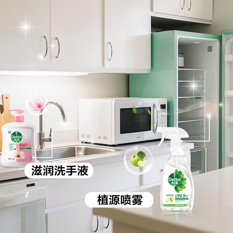 Dettol 【有效灭活李斯特菌】滴露清洁除菌喷雾500ml 冰箱微波炉