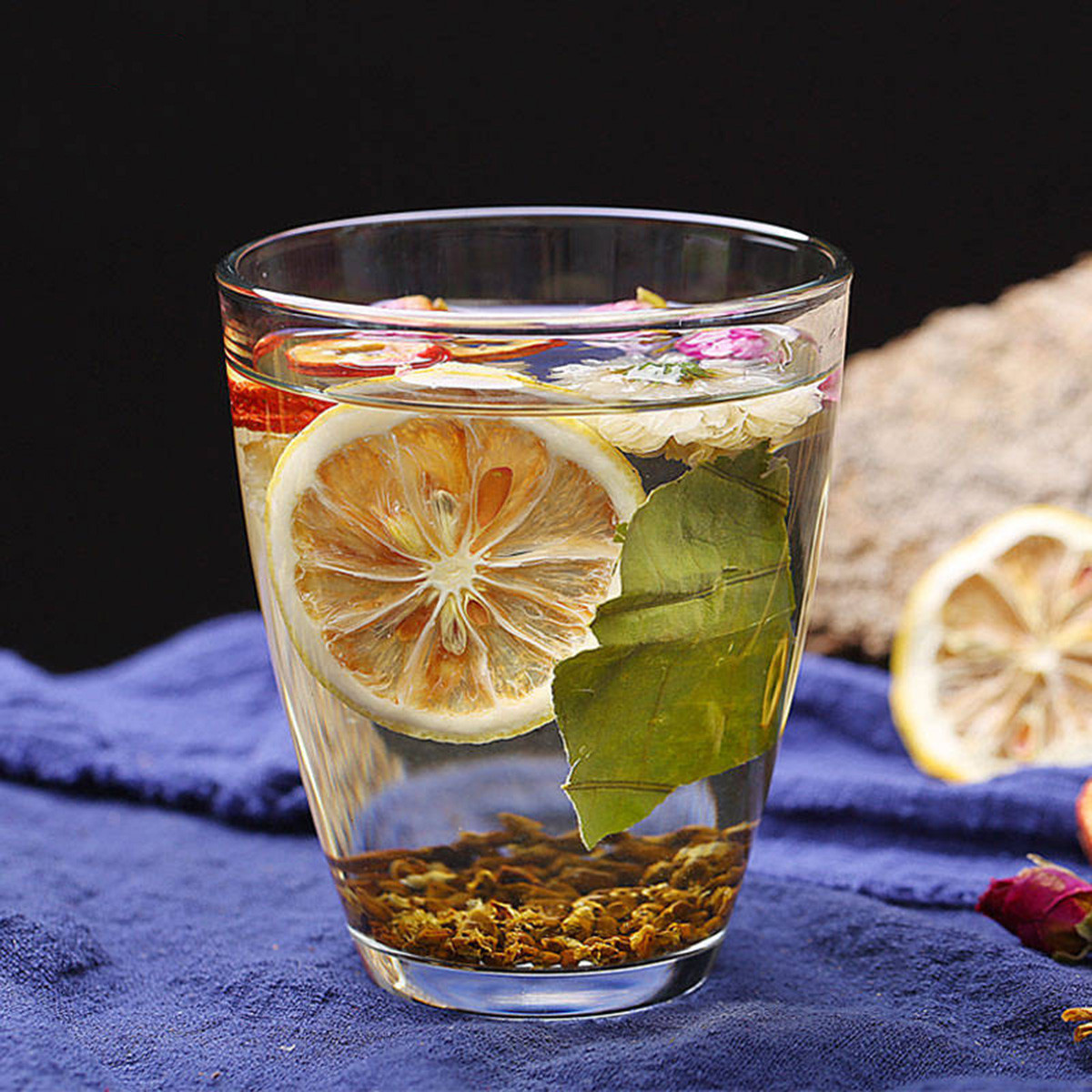 徽将军柠檬荷叶茶山楂决明子菊花玫瑰花茶柠檬片干荷叶茶时光闺蜜200g