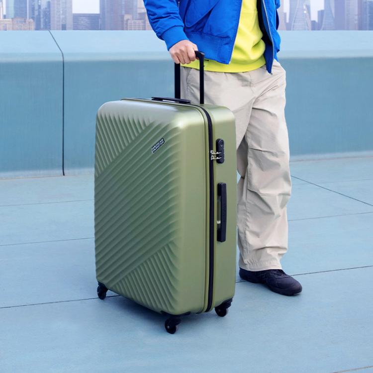 美旅 经典条纹爆款拉杆箱女大容量耐用行李箱婚假蜜月登机密码箱TV7