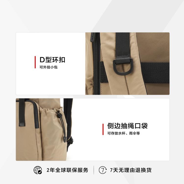 新秀丽 户外旅行时尚男女双肩电脑包通勤背包大容量轻便高级感包包NY3