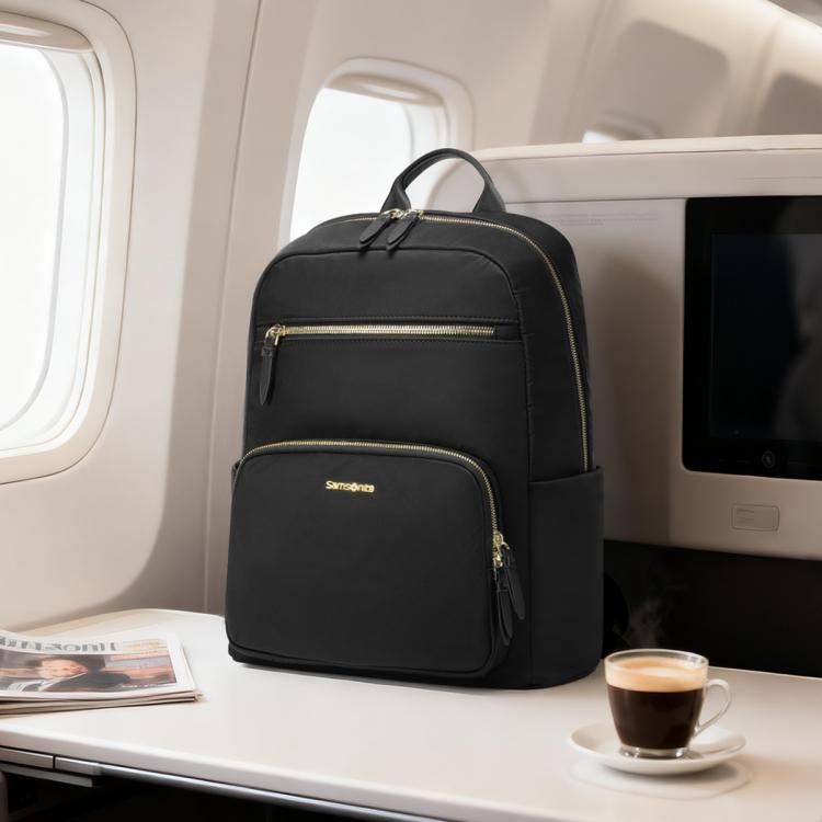 新秀丽 【百搭通勤】双肩包女士商务通勤休闲大容量织物高颜值书包TU8