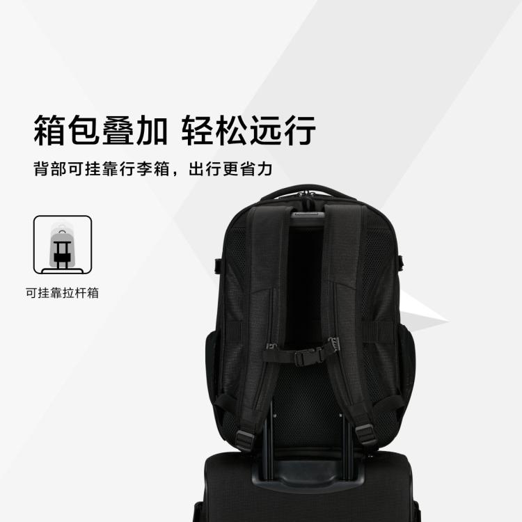 新秀丽 差旅必备干练简约大容量男士商务精英双肩包电脑包KJ2