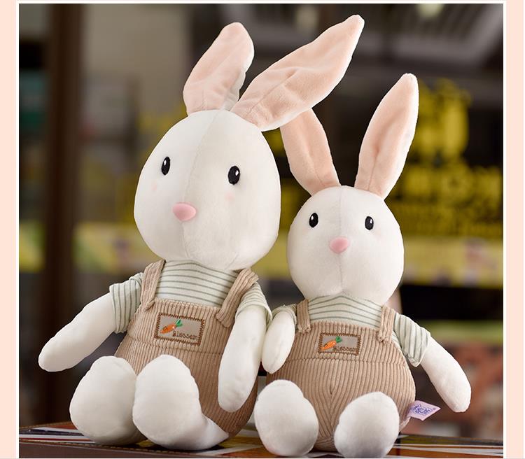 爱冰清 兔子毛绒玩具女生抱着睡觉公仔