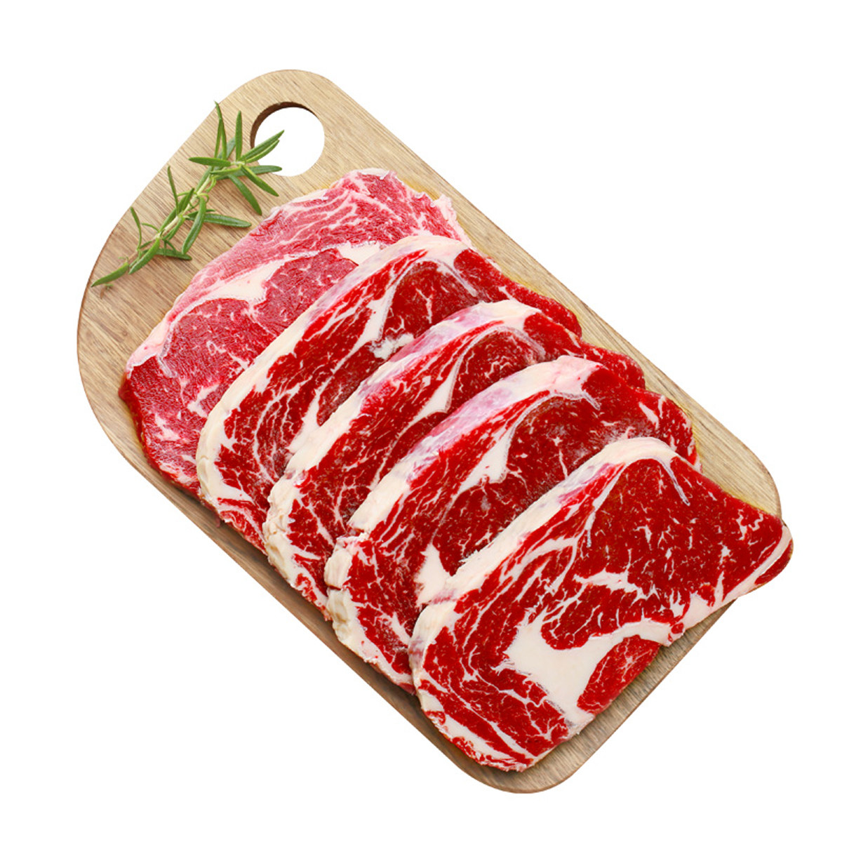 澳洲原切眼肉心雪花牛排家庭儿童套餐1200g