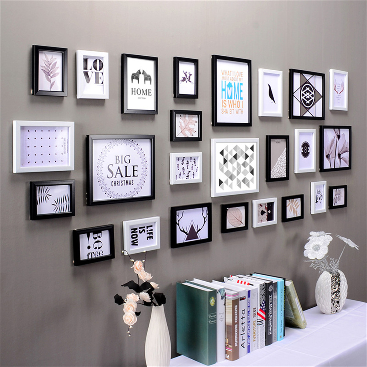 25框创意组合相框影楼创意照片墙客厅餐厅相片现代