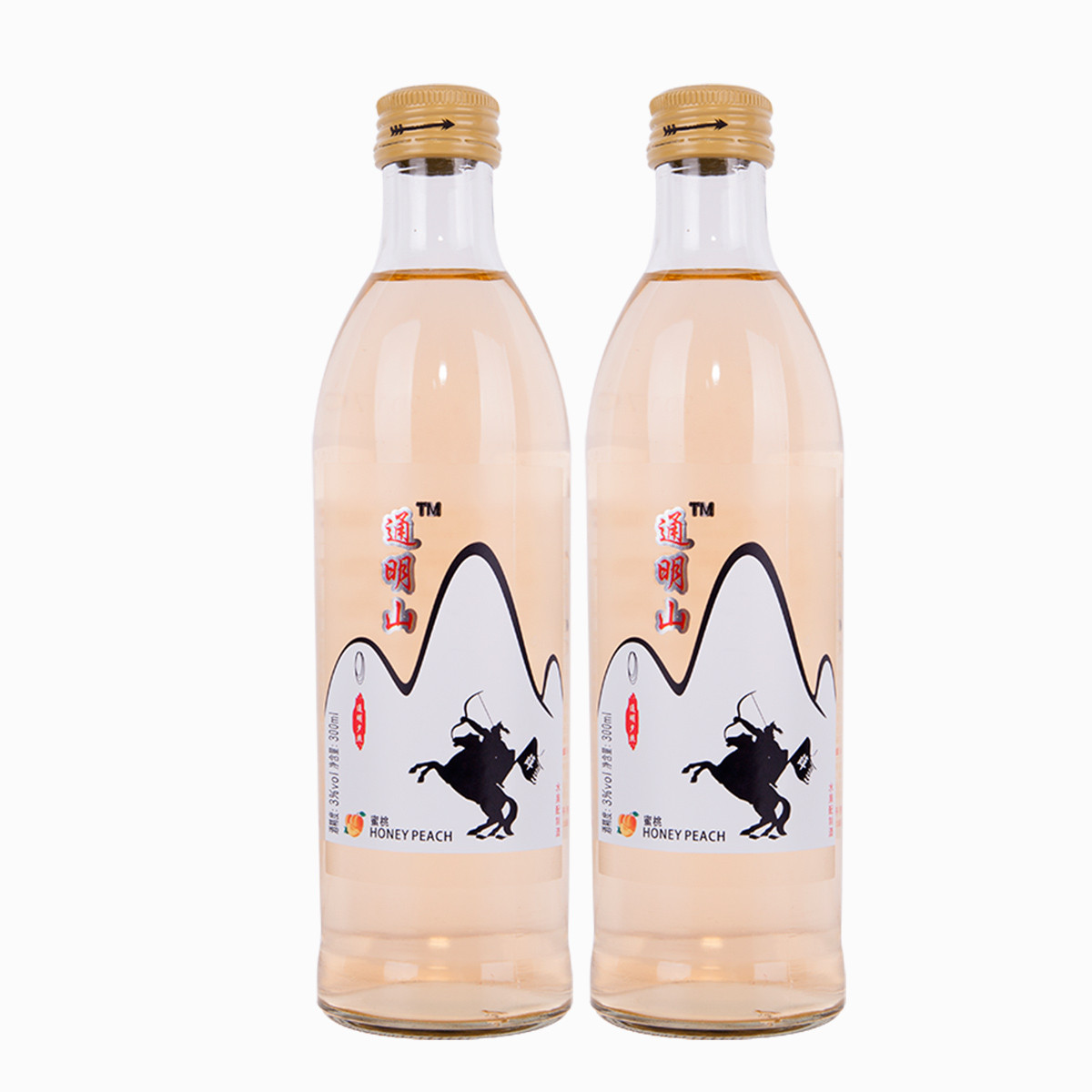 通明山酒类旗舰店 通明山低度酸甜蜜桃酒 女士低度甜酒鸡尾酒 3度 300