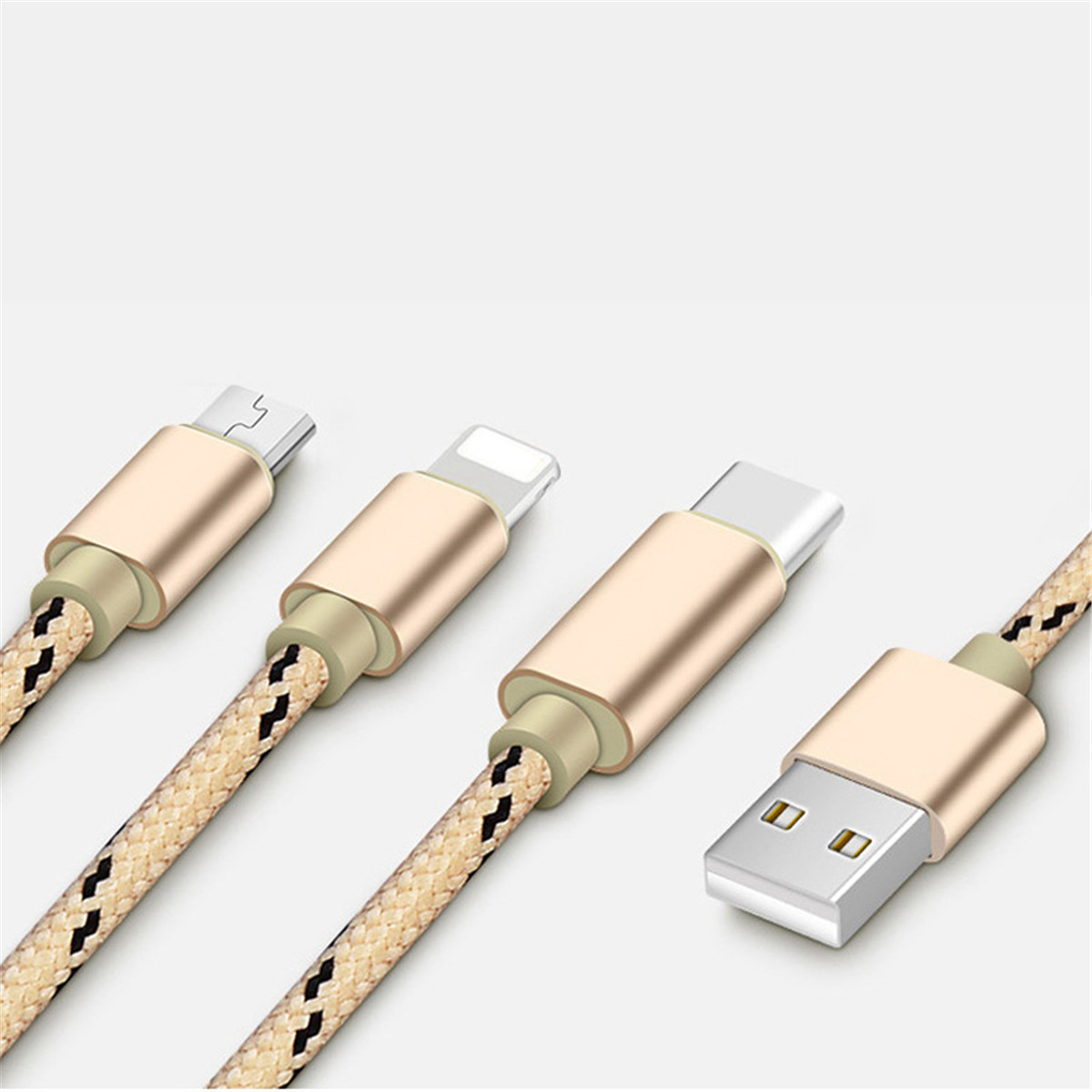 适用苹果iphone7/plus充电线苹果/安卓/type-c一拖三多功能数据线