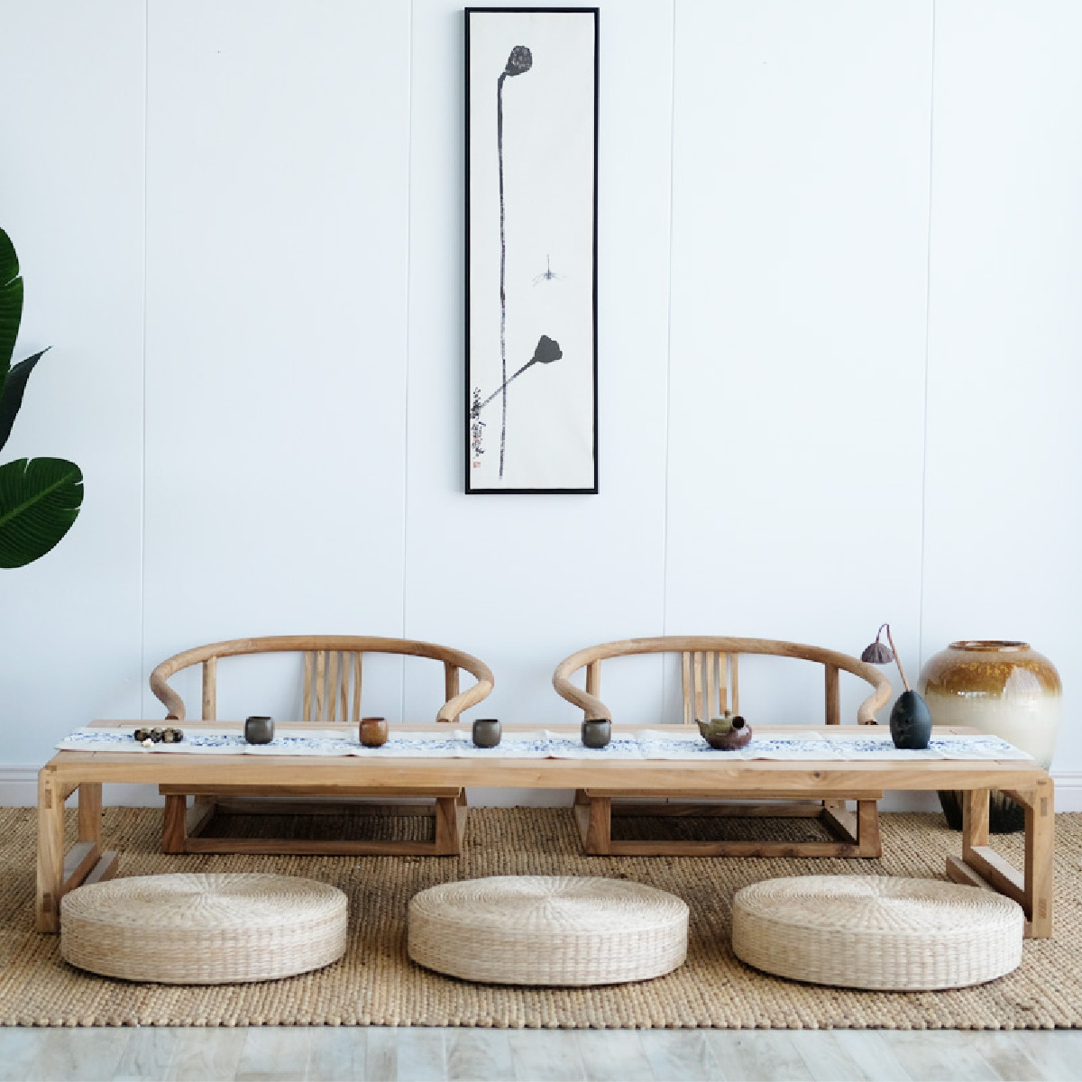 实木榻榻米茶几矮桌实木禅意桌茶道桌阳台原木简约日式茶桌