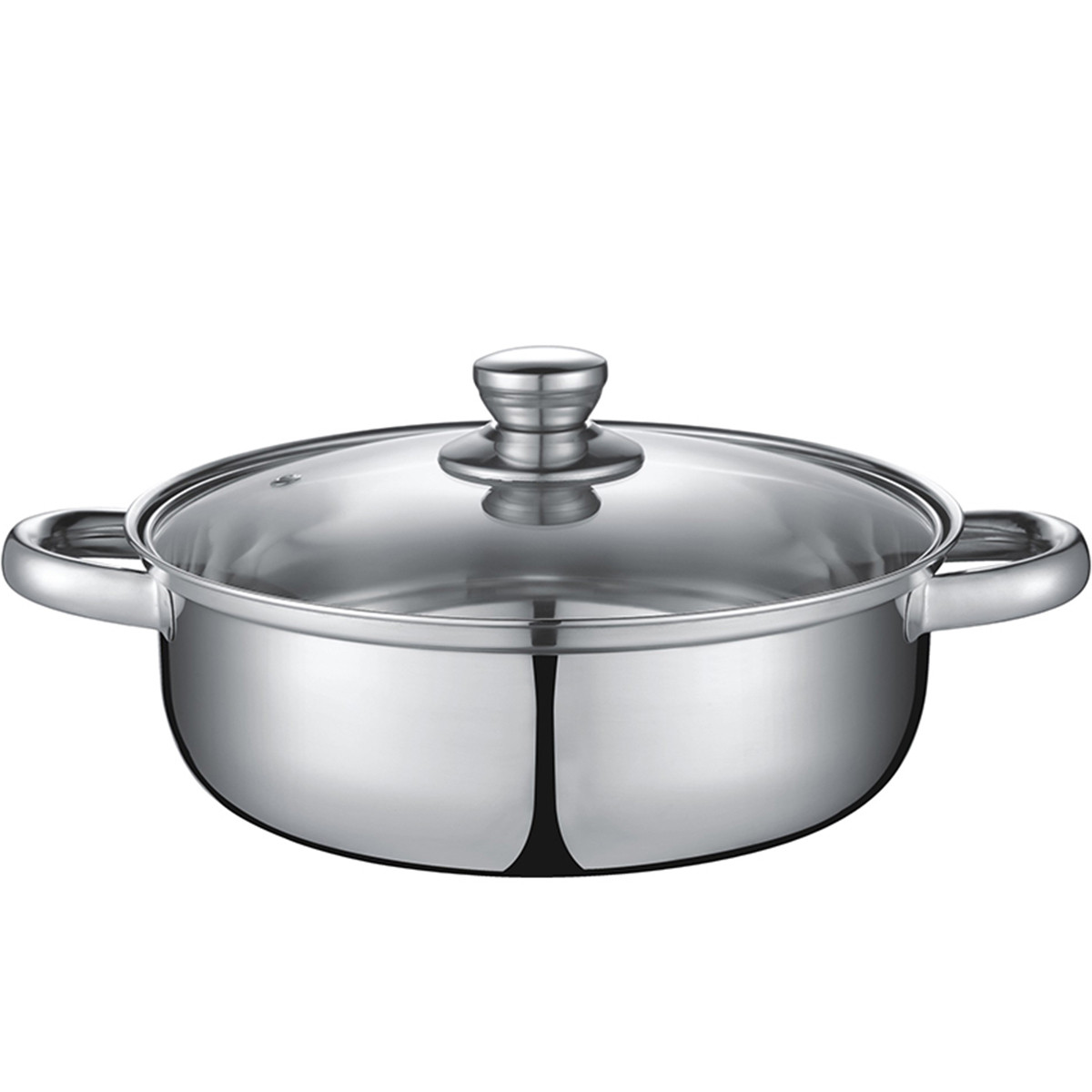 不锈钢汤锅火锅多用锅燃气电磁炉通用26cm