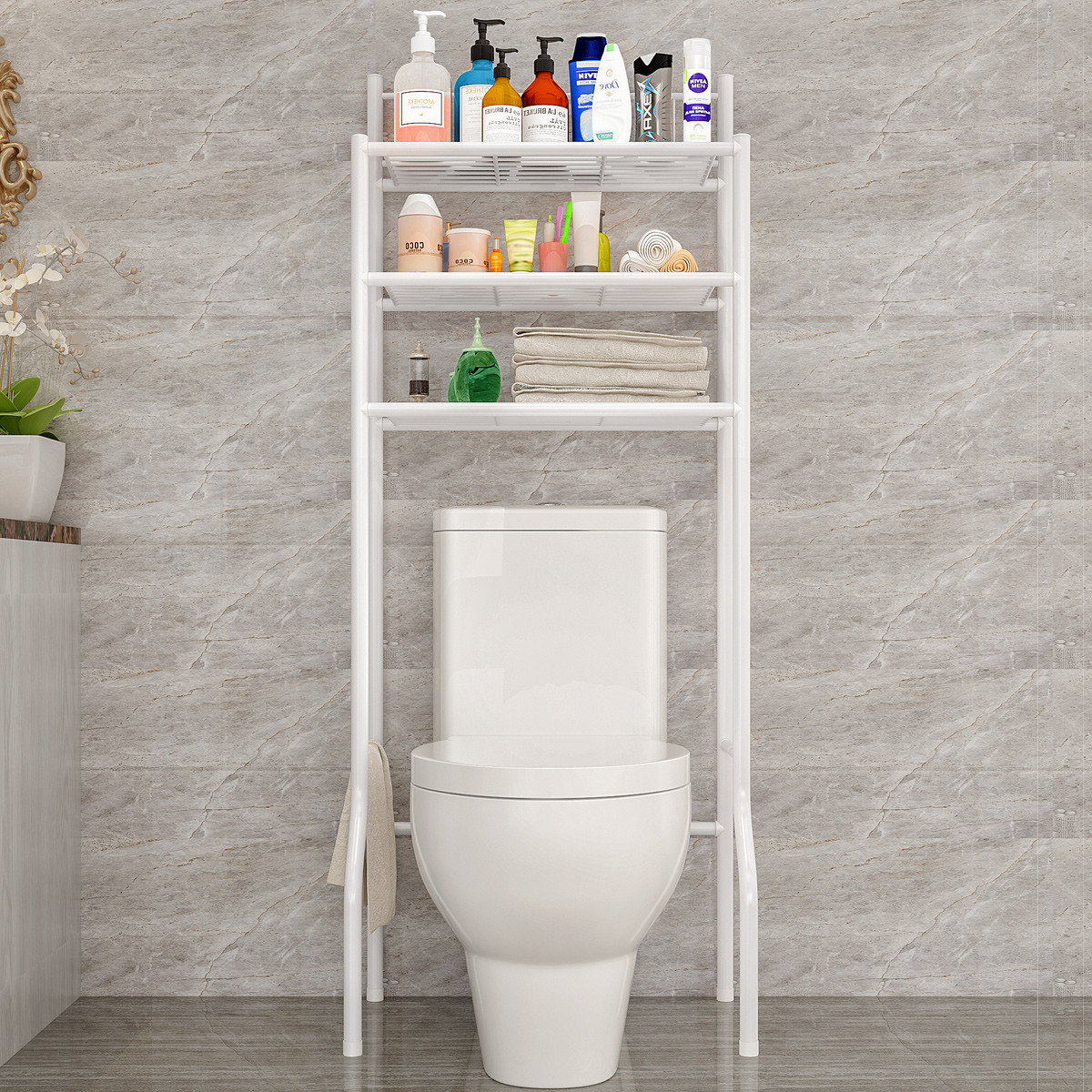 浴室卫生间多功能马桶架置物架厕所整理架落地洗衣机架层架