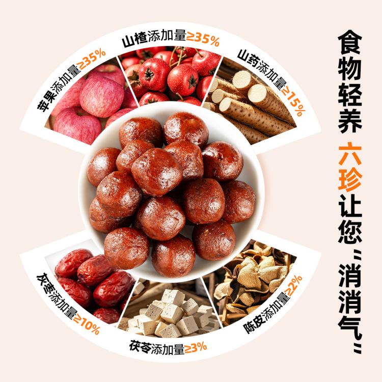西域美农 六珍轻膳丸150g 山楂苹果山药灰枣茯苓陈皮 零食