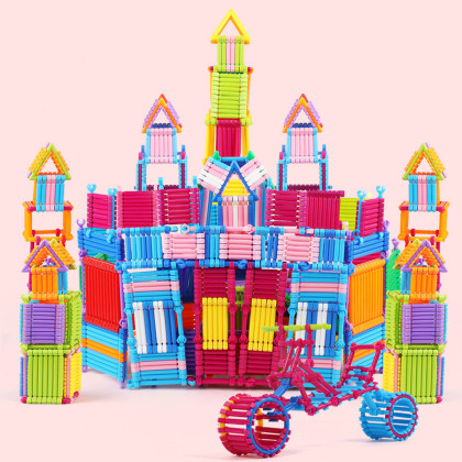 儿童聪明棒积木益智拼插聪明魔术棒塑料积木玩具3-6周岁拼装