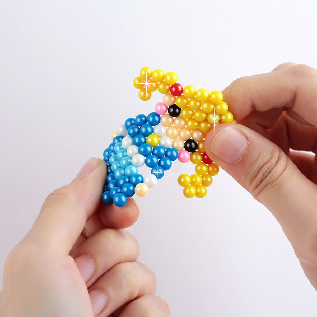 儿童益智玩具拼豆豆拼图水雾魔珠 水凝珠十八色补充装