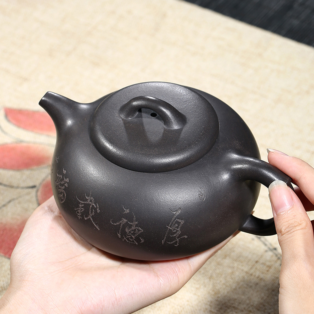 宜兴纯全手工紫砂壶名家高工倪老师制长乐壶茶壶功夫茶具套装