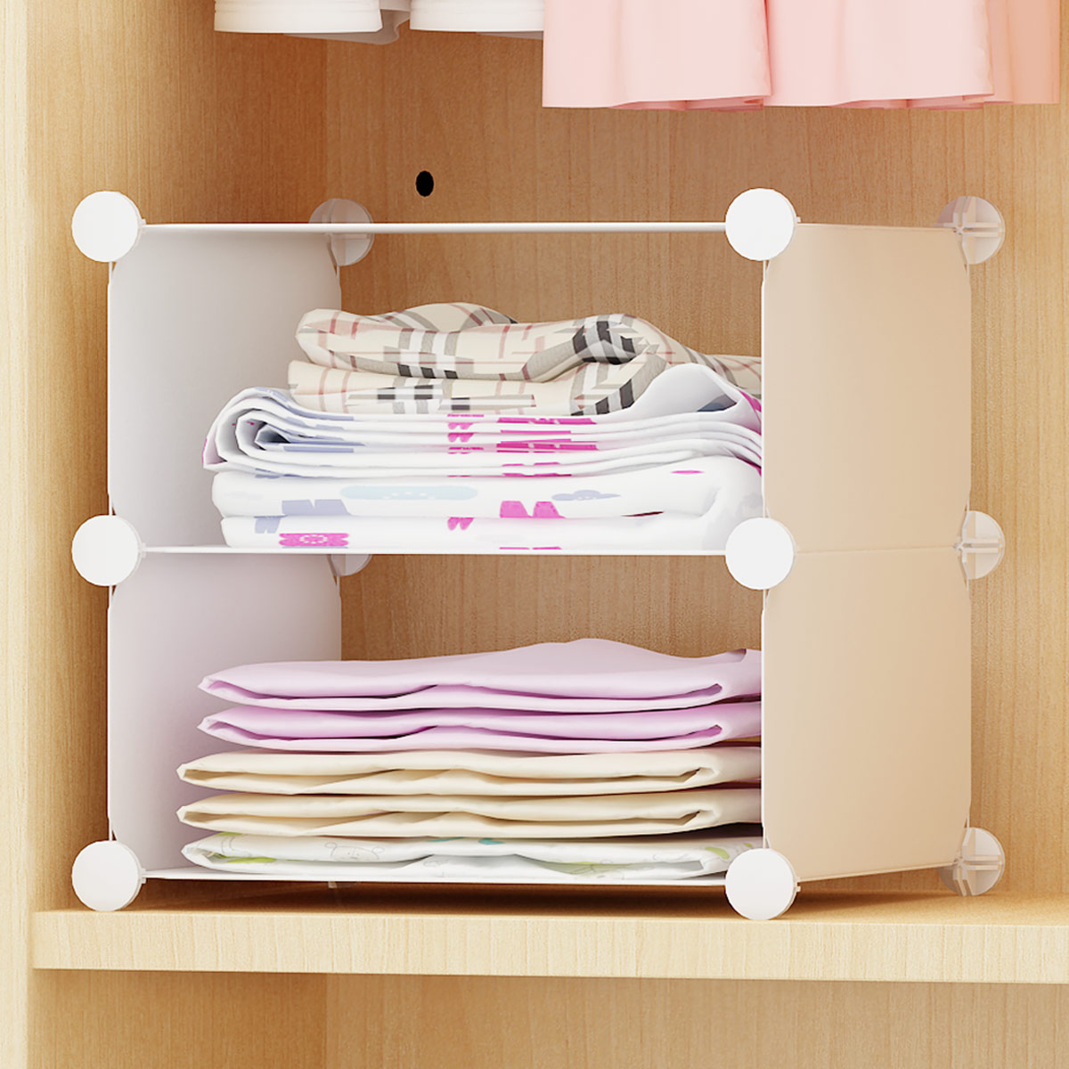 【1列】衣柜收纳架分层架隔板衣服整理置物衣橱柜子内宿舍住校