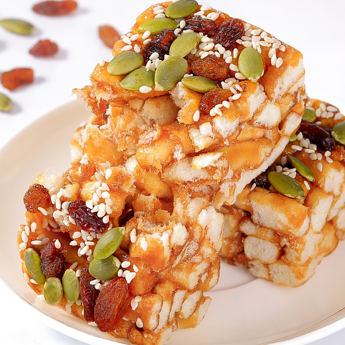 黑糖坚果沙琪玛杏仁味小吃零食办公室下午茶糕点心