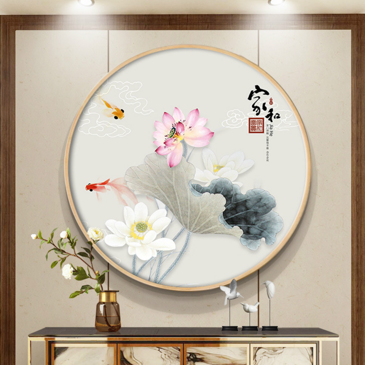 荷花玄关画图片大全,荷花玄关寓意(第3页)_大山谷图库