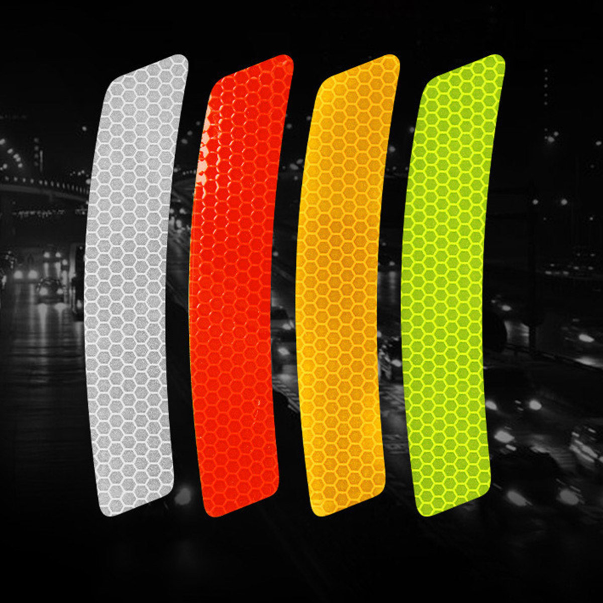 汽车用反光贴车贴纸反光条安全车身夜光夜间警示标识膜轮眉贴