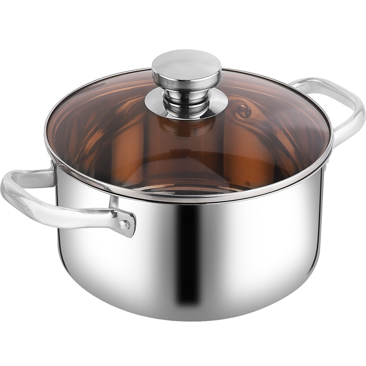 诺顿 战釜复合刚汤锅 不锈钢家用加厚锅火锅炖锅奶锅小煮锅