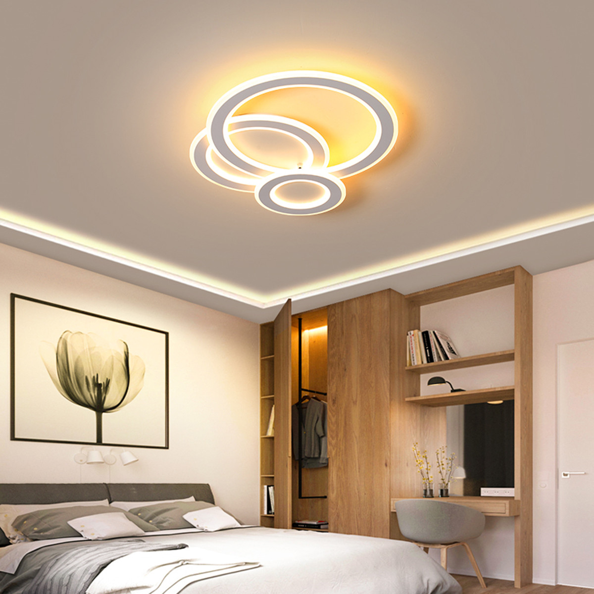 2020新款卧室灯简约现代led吸顶灯饰创意高档房间灯北欧灯具