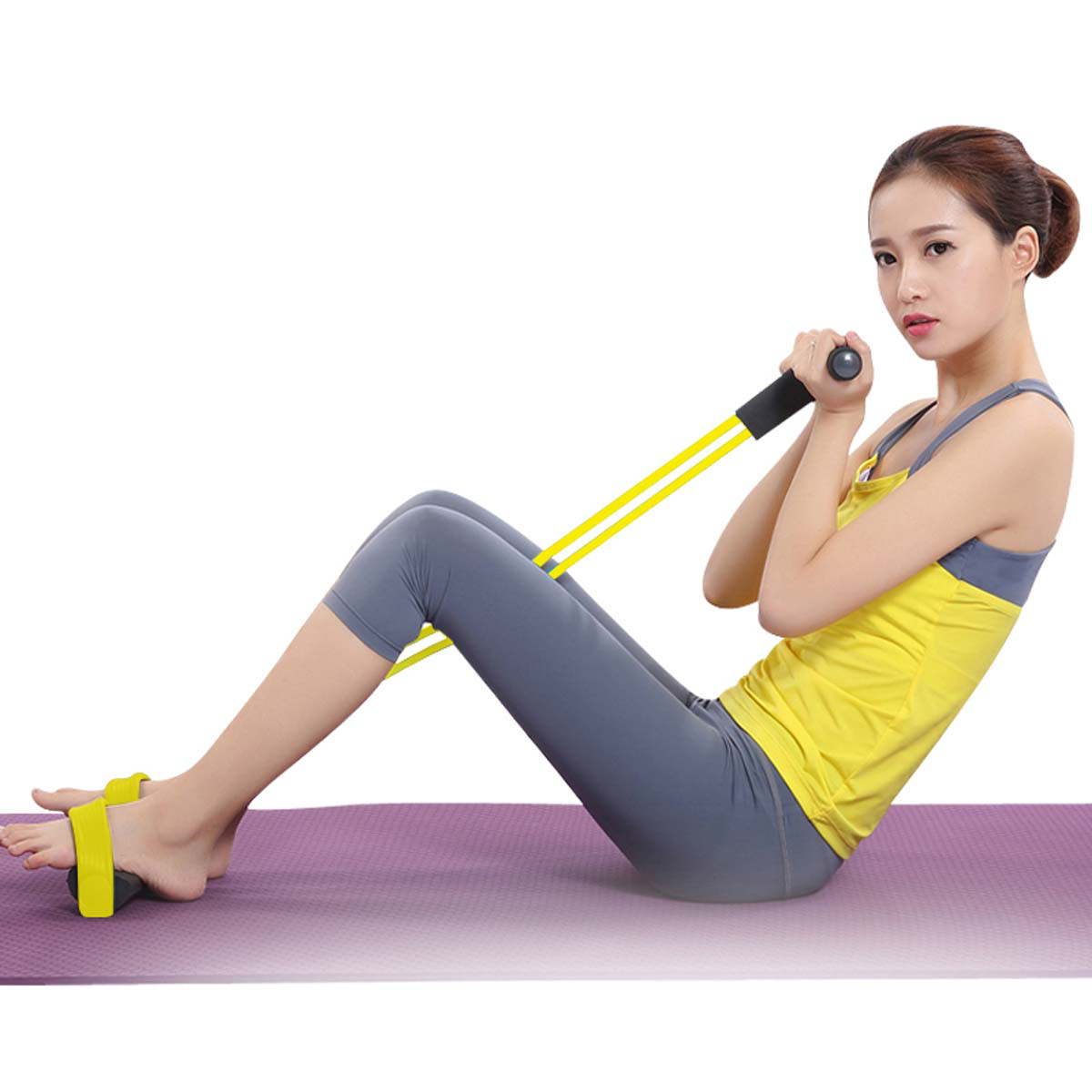 仰卧起坐健身器材家用运动拉力器女脚蹬弹力绳辅助器瘦腰瘦减肚子