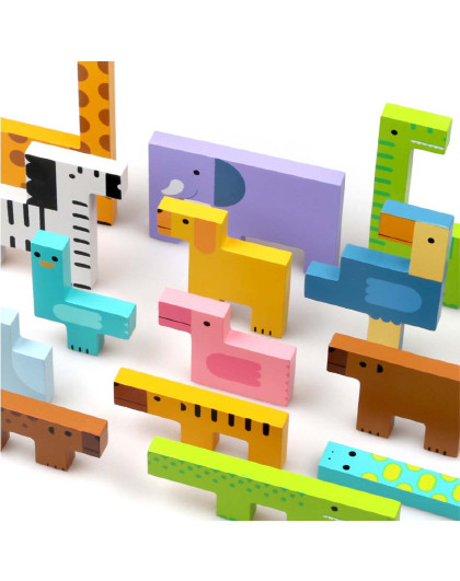 儿童玩具动物俄罗斯方块宝宝拼图益智力早教