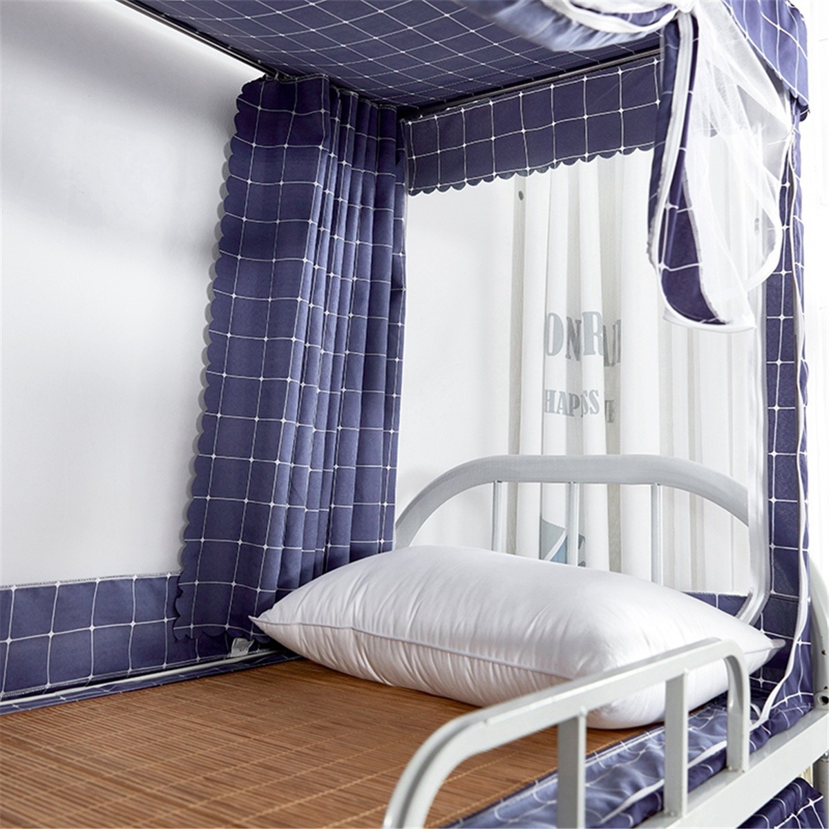 大学生宿舍神器寝室上铺下铺遮光布帘子全封闭两用床帘蚊帐一体式