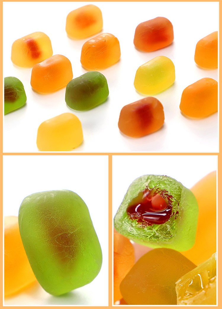 俄罗斯进口糖一番水果qq糖500g*1爆浆果汁蜻蜓夹心软糖橡皮糖零食