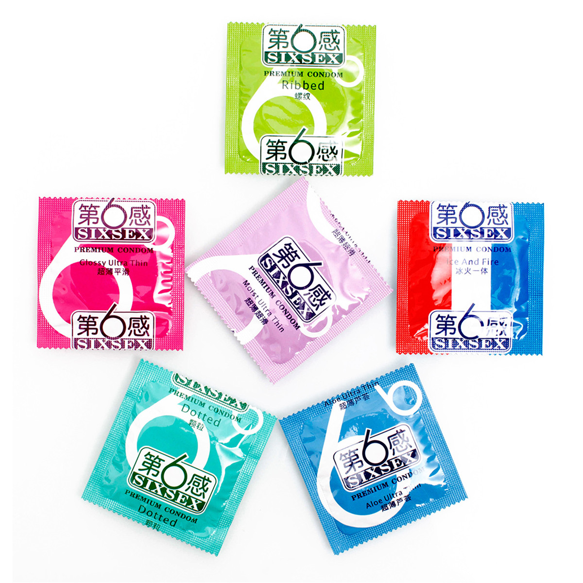第6感六合一24只装男用避孕套成人情趣用品安全套