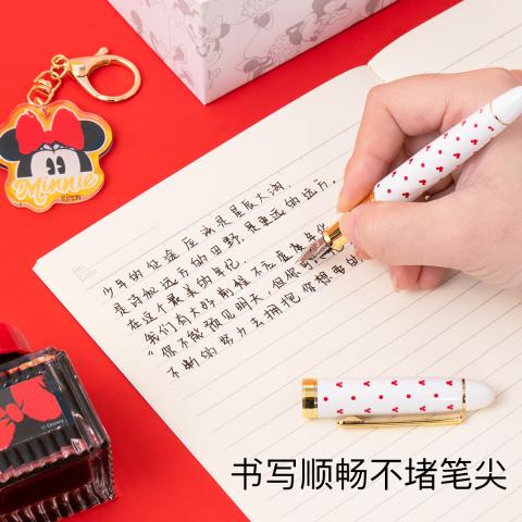 迪士尼 钢笔礼盒小学生生日礼物吸墨可替换墨囊练字硬笔书法笔文具套装 图片 4