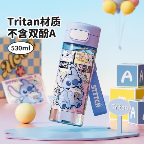 迪士尼 儿童水杯小学生上学专用男女孩夏季水杯tritan材质直饮杯运动水杯 图片 1