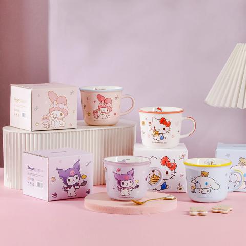 HELLOKITTY 三丽鸥正版授权牛奶刻度杯高颜值杯子可爱陶瓷杯情侣杯 图片 2