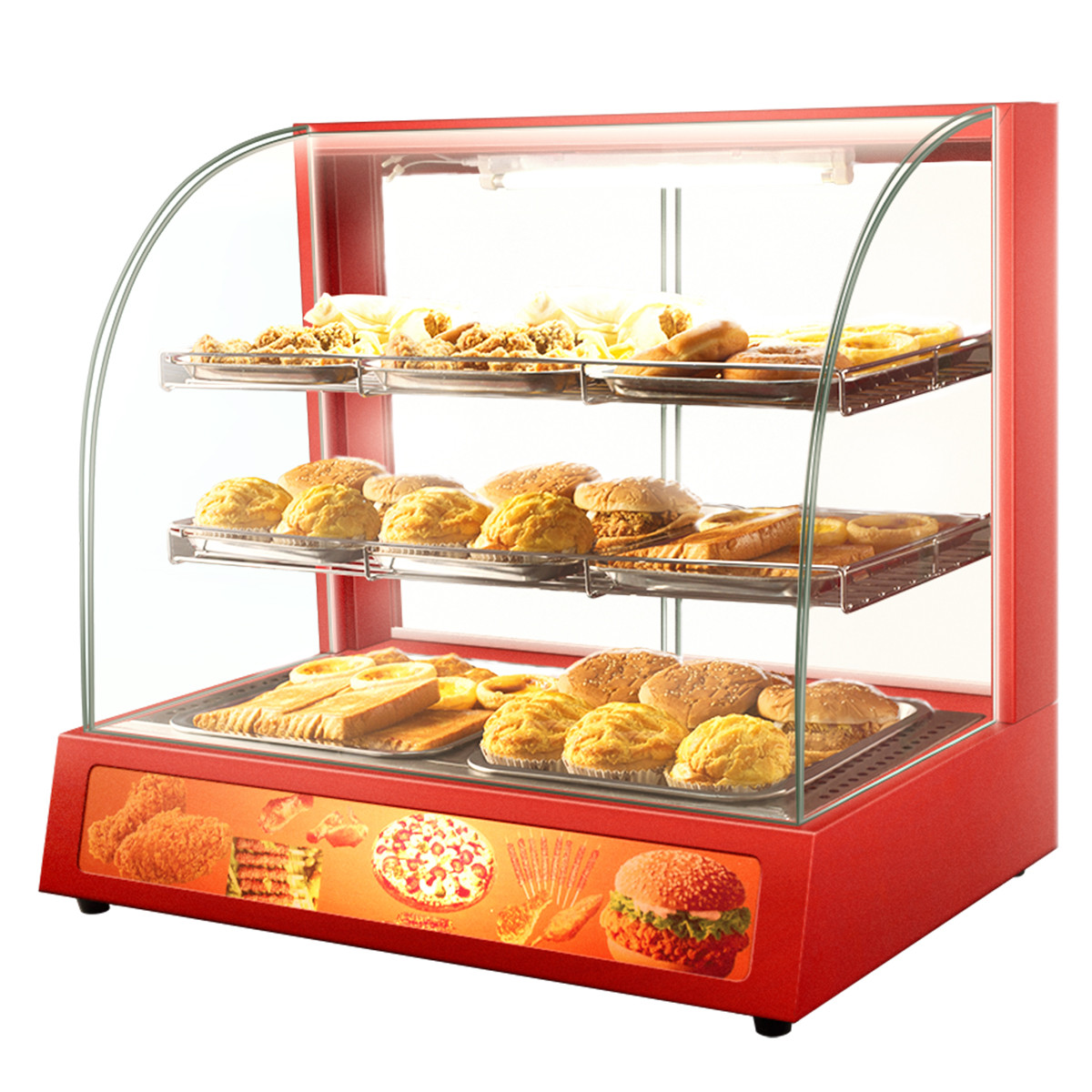 保温展示柜商用保温柜食品加热蛋挞汉堡熟食炸鸡面包小型台式