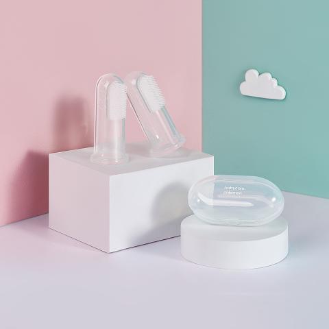 Babycare 【2个装】手指套牙刷婴儿牙刷幼儿童硅胶软毛宝宝乳牙刷0-1-2-3岁 图片 1