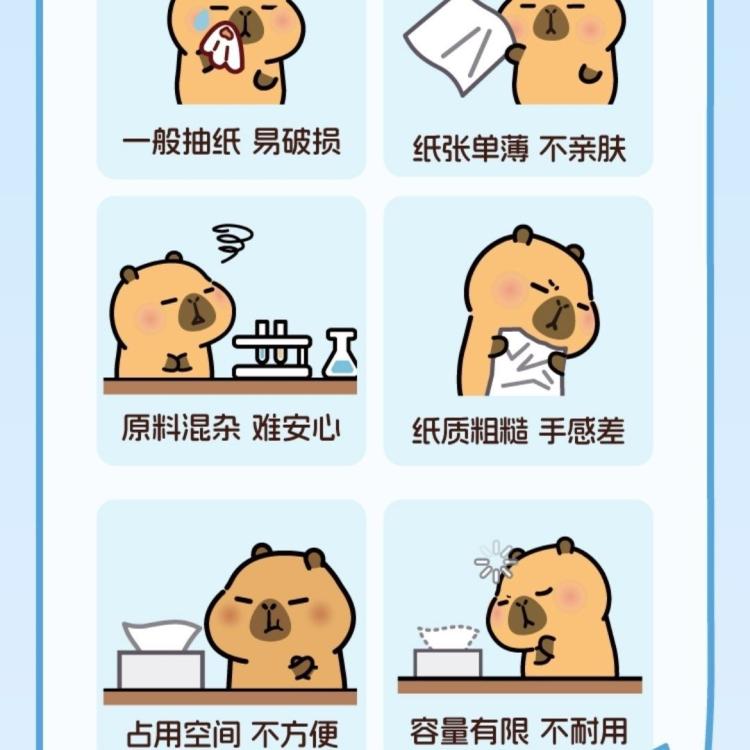 清风 【250抽大码加厚】清风卡皮巴拉抽纸悬挂式纸巾家用挂式手纸 图 6
