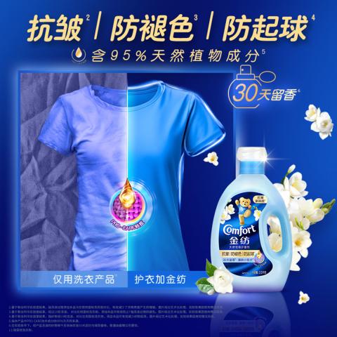 金纺 【护衣防静电】金纺花香衣物柔顺剂2.5kg*2香香软软防静电 图片 3