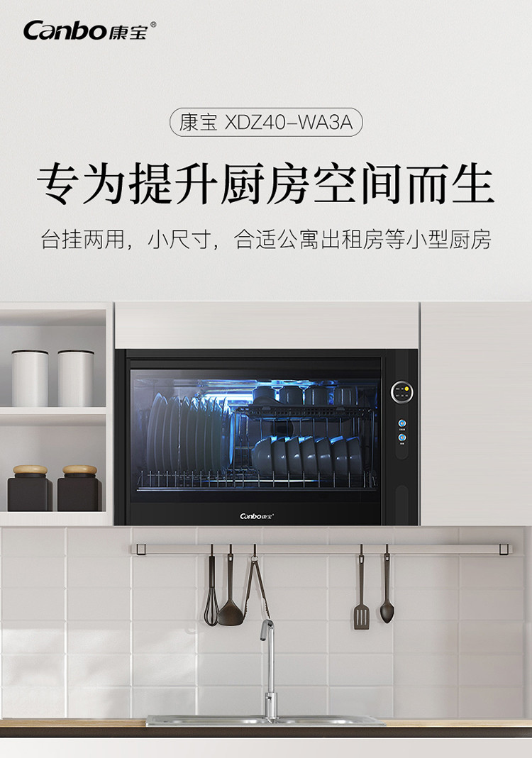 40l消毒柜家用小型台挂两用小型消毒碗柜餐具杯子烘干抑菌