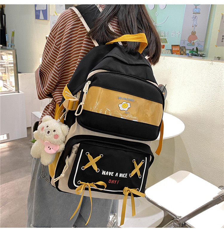 书包女生初中生2021新款高中ins少女大容量中学生初一简约风日系