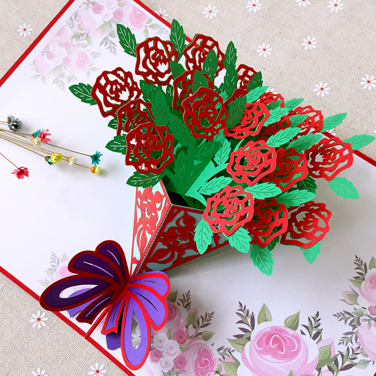 立体贺卡创意卡片创意毕业礼物太阳花感恩祝福礼物简约小卡片