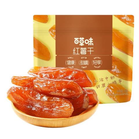 百草味 0添加红薯干500g蒸番薯地瓜干低脂代餐休闲健康办公小零食 图片 7