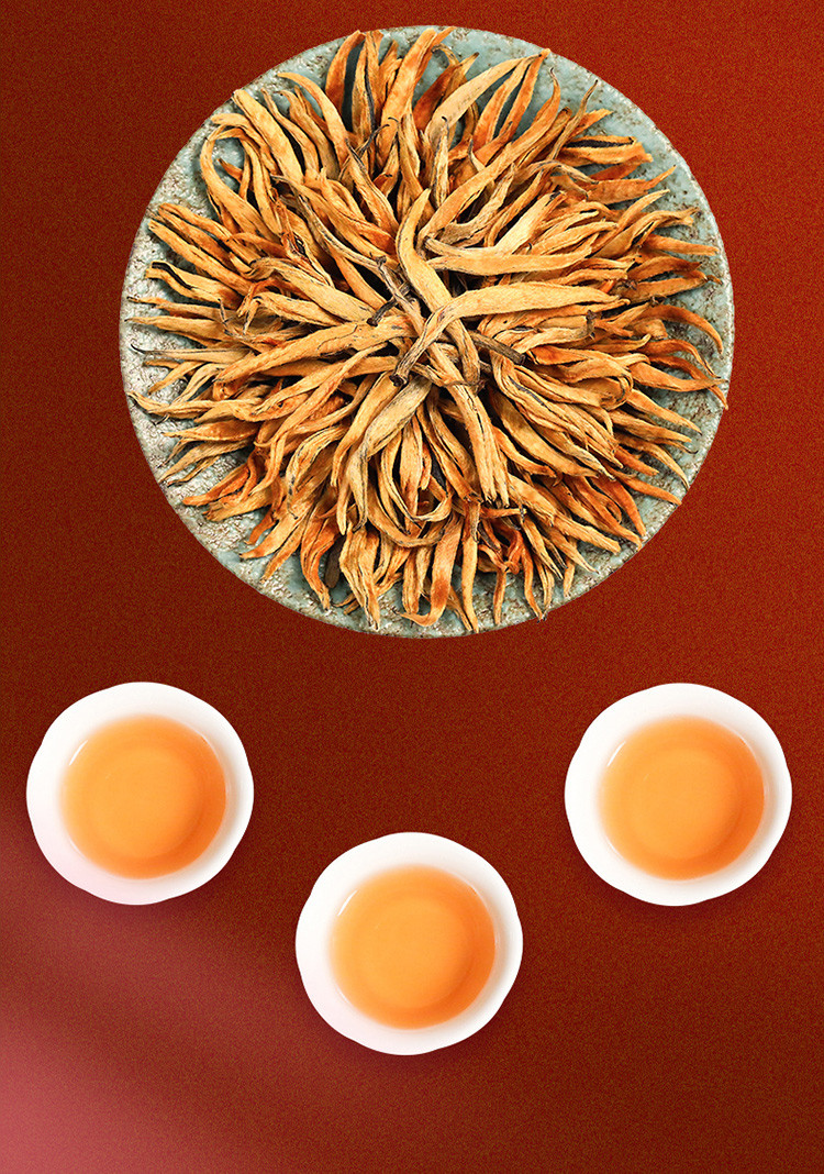 2021春茶新茶特级云南大金芽凤庆古树滇红茶叶金芽金枝500g浓香型