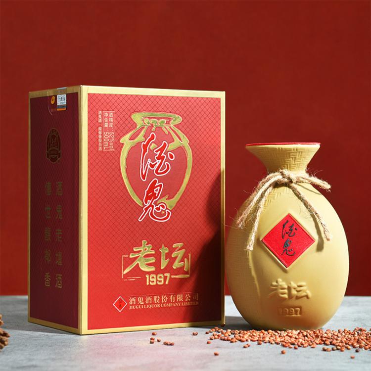 酒鬼 老坛1997馥郁香酒鬼酒52度500ml*6瓶整箱装白酒喜酒送礼
