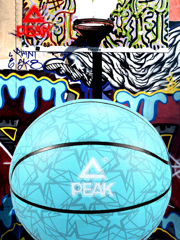 炫酷街头涂鸦比赛篮球耐磨7号蓝球