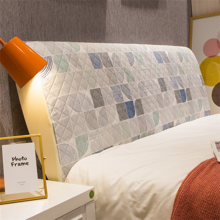 布艺全包床头罩套北欧风床头保护套木床头罩软包弹力夹棉床头套罩