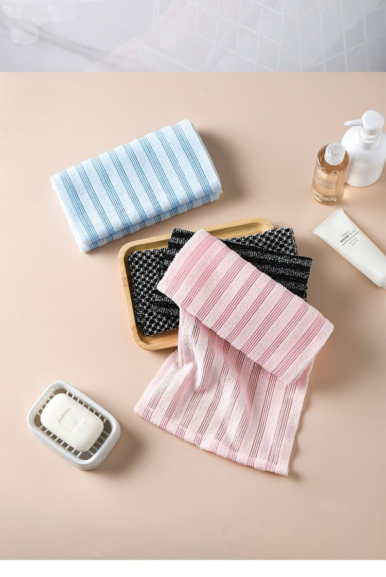 搓澡巾男女强力摩擦感长条拉背式去角质搓背巾洗澡巾