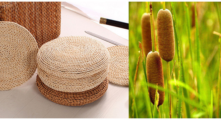 蒲团坐垫拜佛蒲草编加厚日式榻榻米静坐瑜伽跪拜垫传统摆件45*45