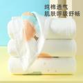 洁丽雅 1条装纯棉儿童纱布浴巾宝宝家用柔软吸水婴儿包被精梳棉纱布浴巾 图片 5